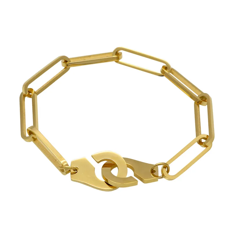 2019 Simple personality stainless steel couple jewelry tide male tide female titanium steel handcuffs bracelet bangle for women 2019 Simple personality stainless steel couple jewelry tide male tide female titanium steel handcuffs bracelet bangle for women