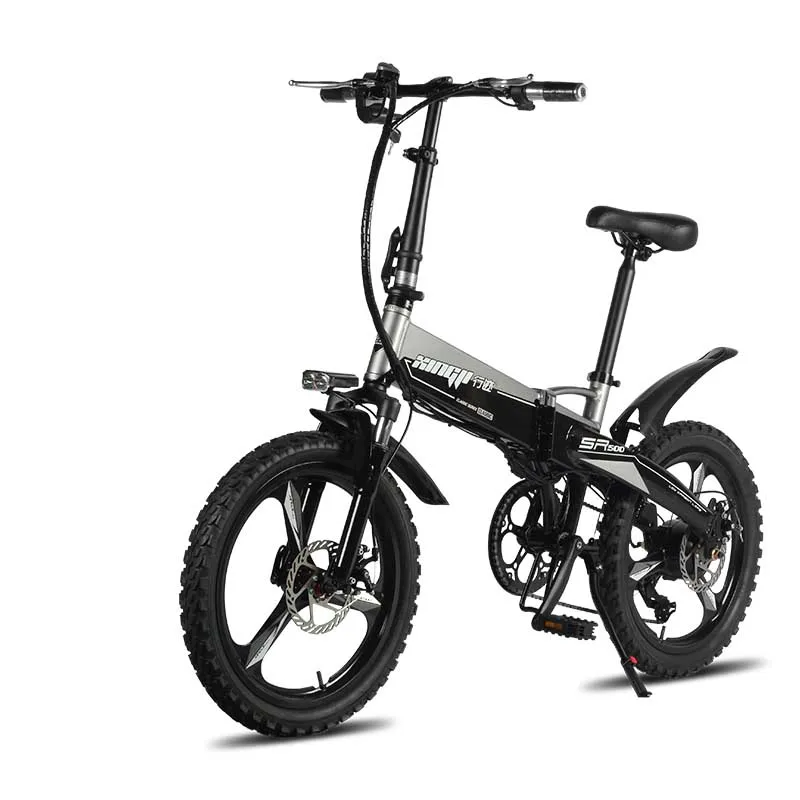 

20inch electric bike 48V hidden lithium battery 250w rear wheel drive motor Aluminum Folding Electric Bicycle 2.4 bold tires