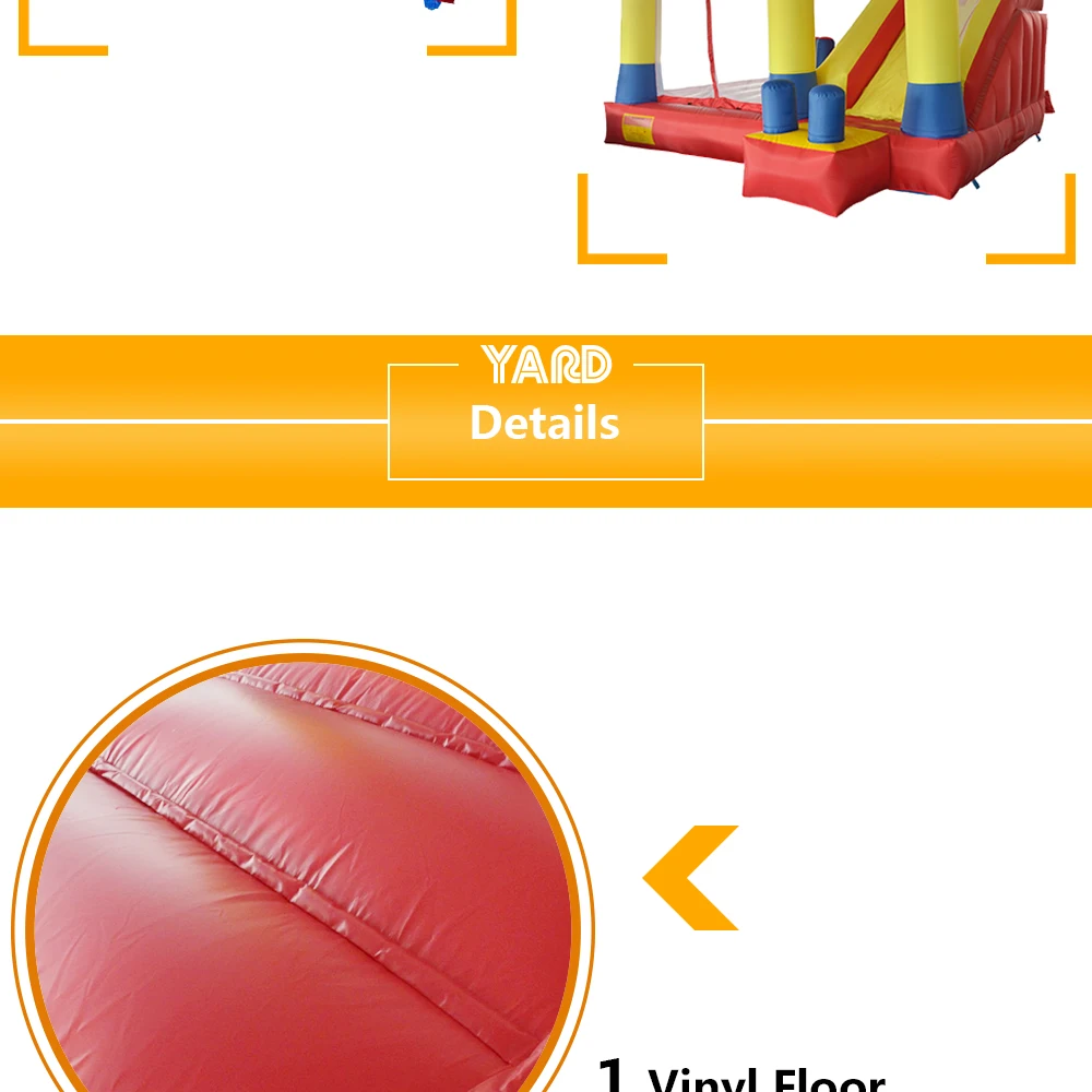 YARD Bounce House с горкой препятствия детский открытый замок прыжка с воздуходувкой Надувной Батут Большой вышибала для детских игрушек
