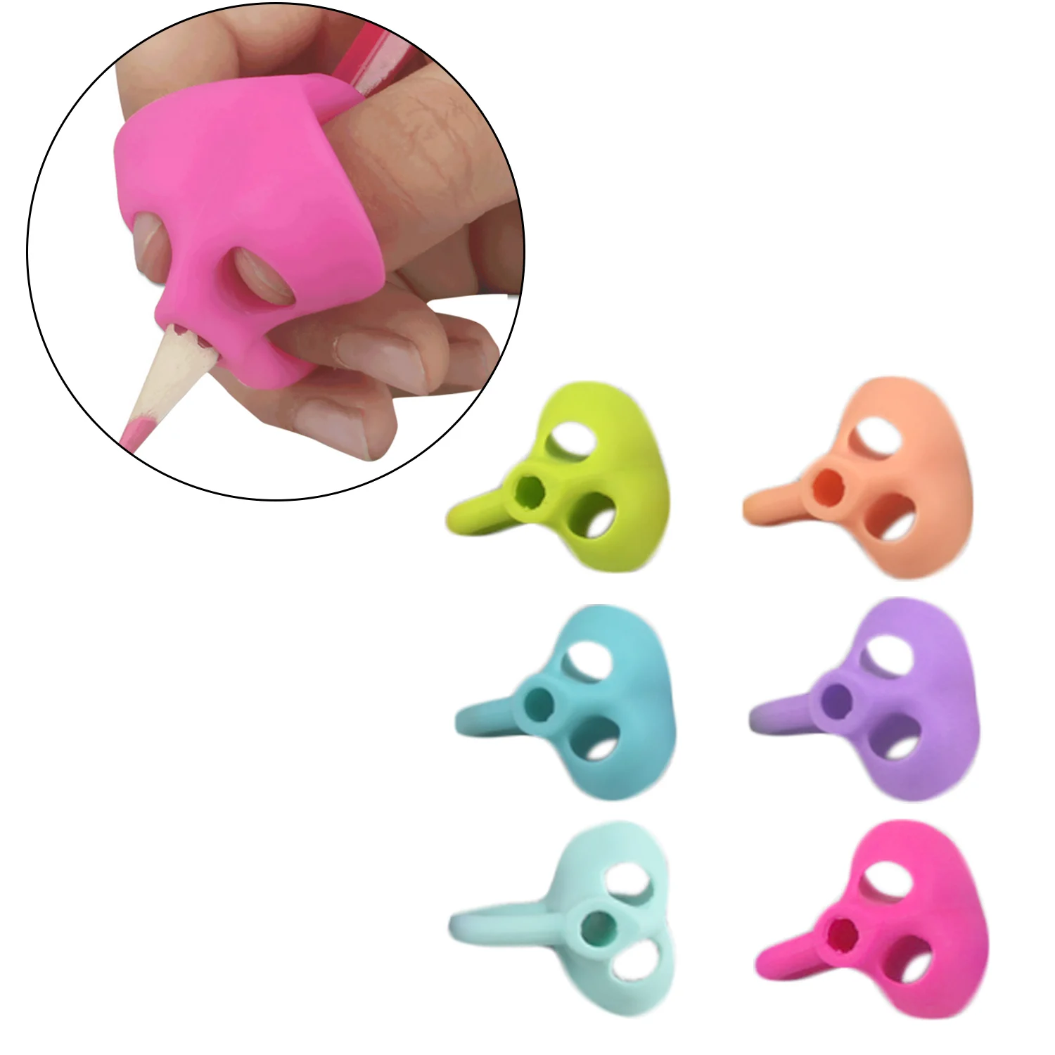 

Behogar3 PCS Pencil Grips Writing Aid Grip Trainer Posture Correction Finger Grip for Kids Preschoolers Children Special Needs