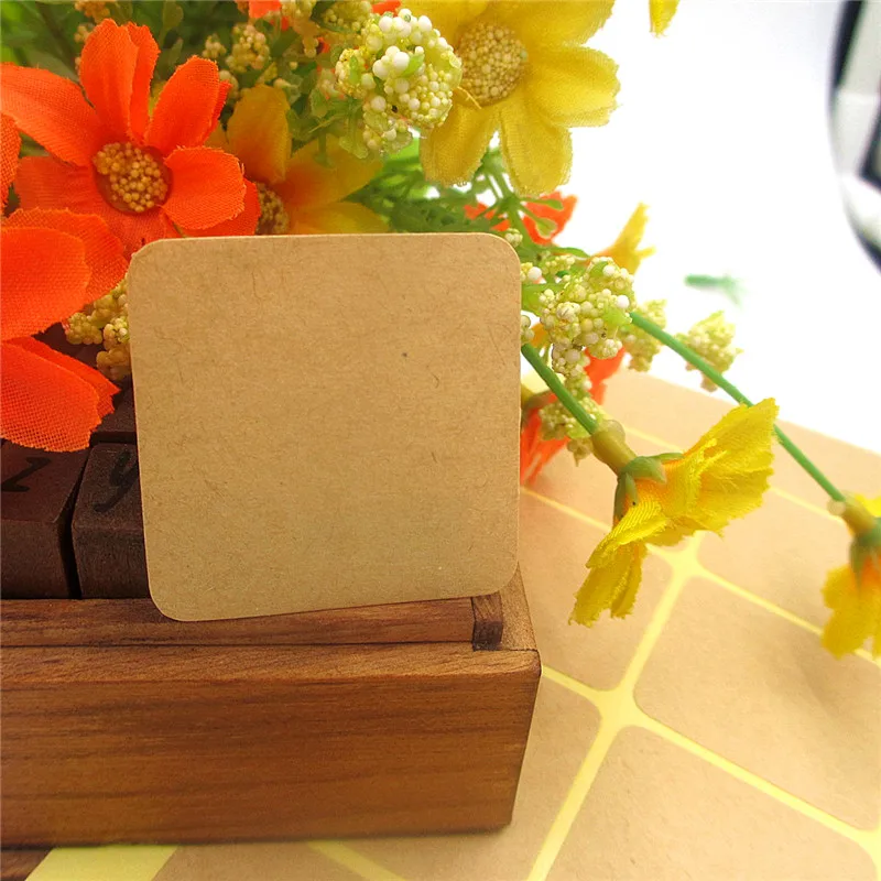 

New Hot DIY Scrapbooking stamp Plain Kraft Square Sticker Cookie/Cake/Gift Labels Stickers Kitchen Sweets Party Seal Sticker