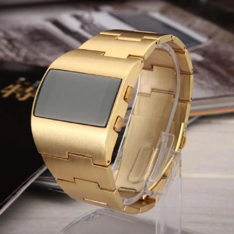

SYNOKE Wrist Watch Men Women Stainless Steel Military LED Digital Watches Business Clock Relogio Timepiece Gold Silver Black