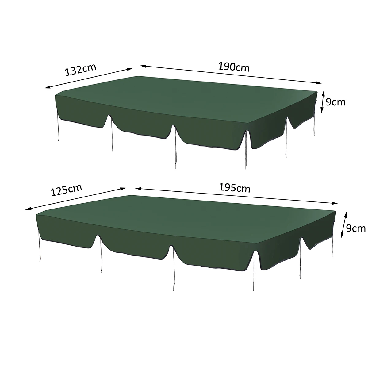 2/3 asientos, Columpio de jardín cubierta de sombra impermeable Silla de oscilación de la cubierta superior de interior al aire libre tienda hamaca silla velas de sombra 2/3 asientos, Columpio de jardín cubierta de sombra impermeable Silla de oscilación de la cubierta superior de interior al aire libre tienda hamaca silla velas de sombra