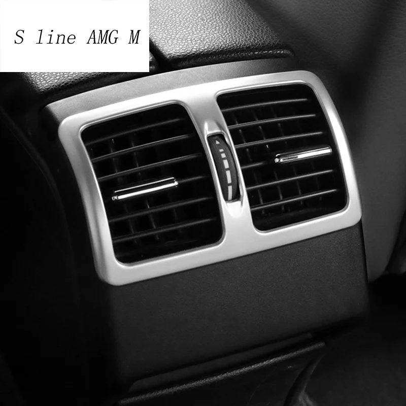 Car styling Rear air conditioning vent decorative frame air outlet trim strip stickers for Mercedes Benz C Class W204 2009-2014 Car styling Rear air conditioning vent decorative frame air outlet trim strip stickers for Mercedes Benz C Class W204 2009-2014