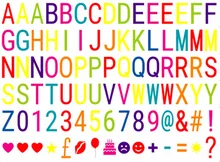 Colorful Letters Symbols & Glyphs Cards FOR A4 size Cinema Lightbox ,Letters Pack of LED Cinematic Light box
