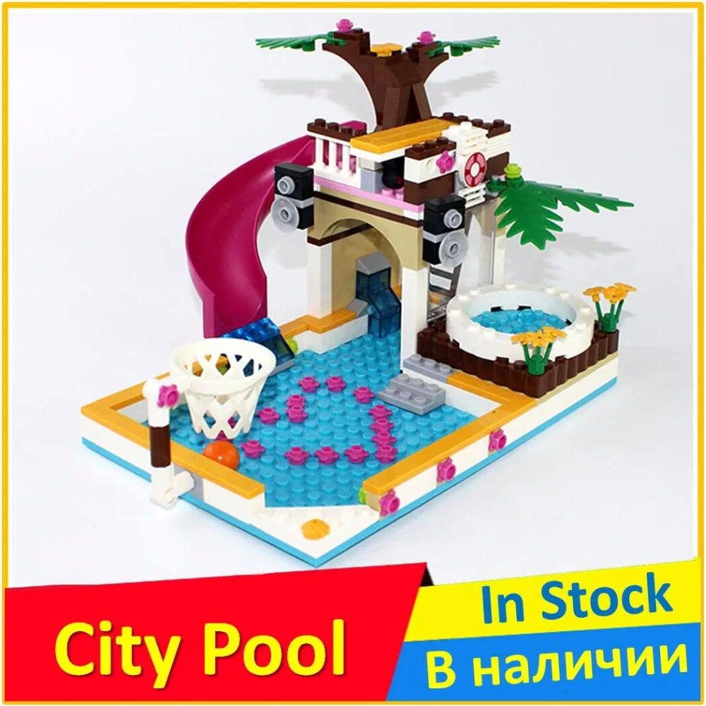 

Heartlake City Pool 41008 Building Blocks Model Toys For Children BELA 10160 Compatible legoed Friends Bricks Figure Set