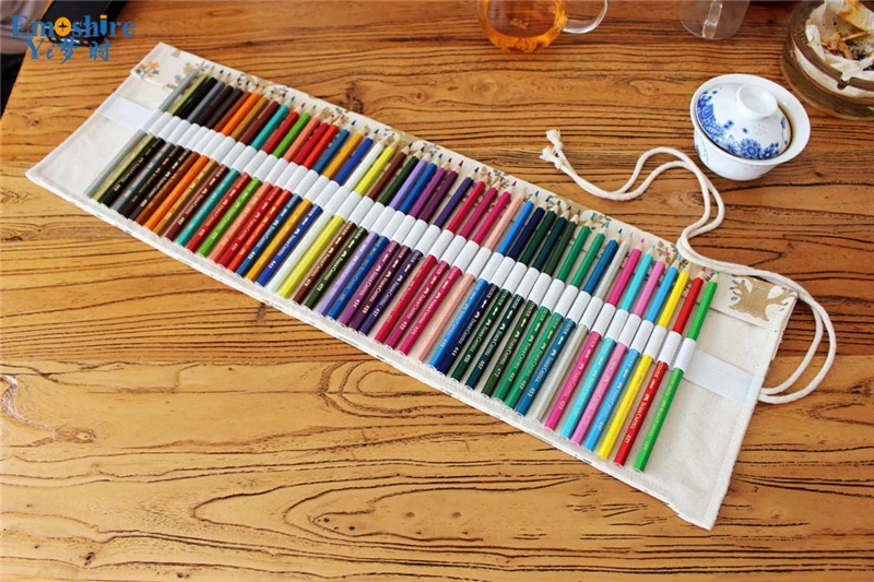 Emoshire Trolley cotton canvas pure handmade cloth curtains small tree seedlings section fresh large capacity pencil pencil case (12)