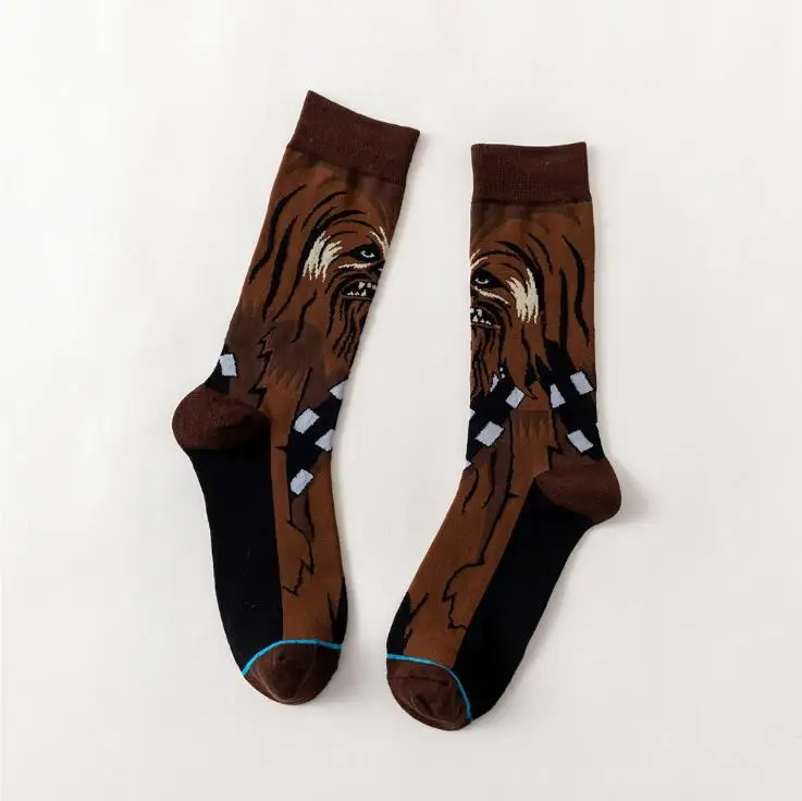 Fashion Star Wars Stockings Adult Men Women Jedi Knight Master Yoda Wookiee Cosplay Cotton Autumn Winter Funny Long Socks - Цвет: 07