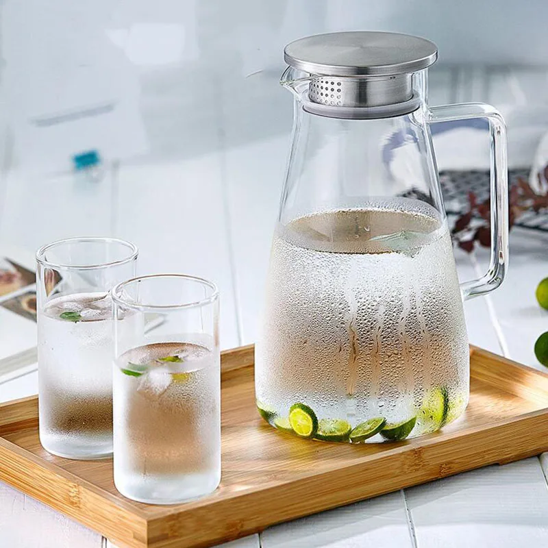 Чайник для воды стеклянный кувшин безопасная кухонная утварь вместительные