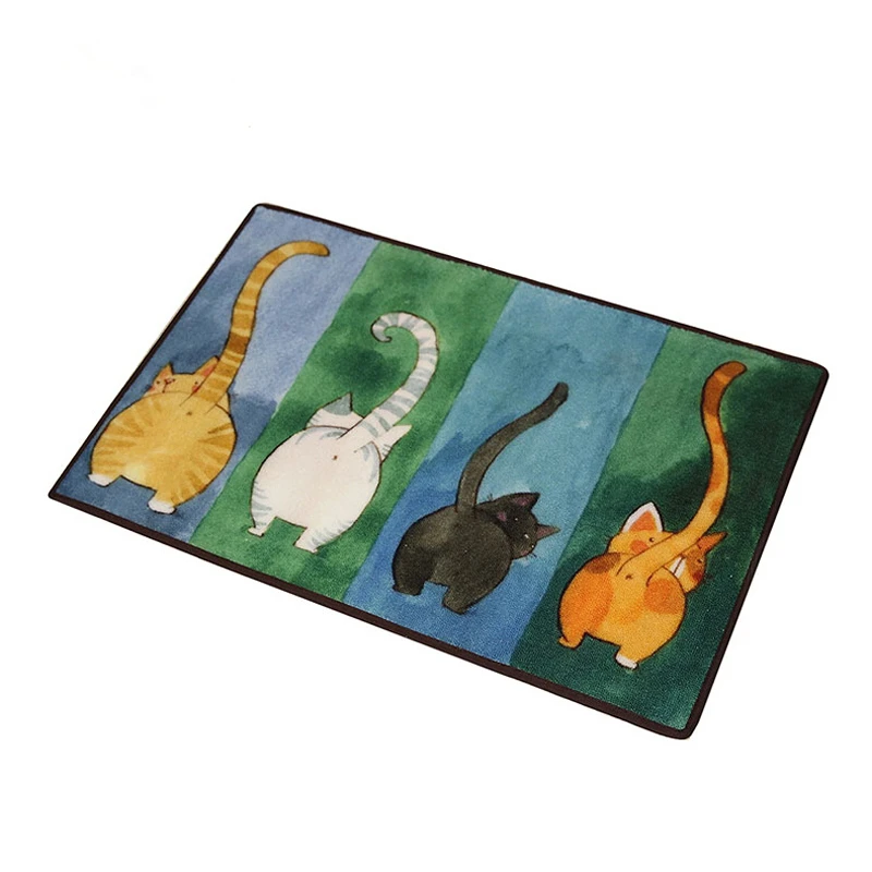 40x60/50x80CM Cat Animation Floor Mats Animal Printed Bathroom Mats and Rugs Doormatsin Mat