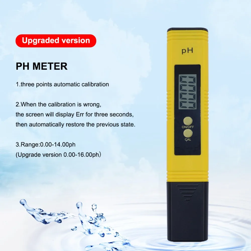Newest Protable LCD Digital PH Meter Pen of Tester Aquarium Pool Water Wine Urine ph-2 ph-02