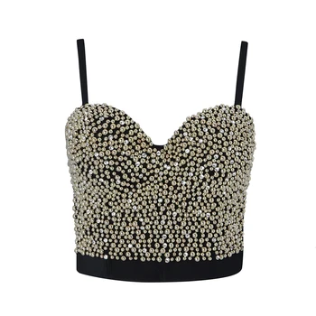 

Halinfer 2019 new summer women dress vest sexy bodycon short rivet bandage dress elegant celebrity party vest black vestido