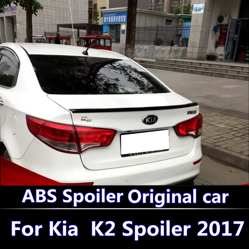 Для Kia RIO K2 2012 2015 спойлер высокого качества ABS Материал заднее крыло автомобиля