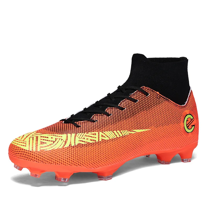 JINBEILEE Football Shoes Male Broken Nails TF High Help AG Long Nails Non-slip Competition Training Shoes Large Size