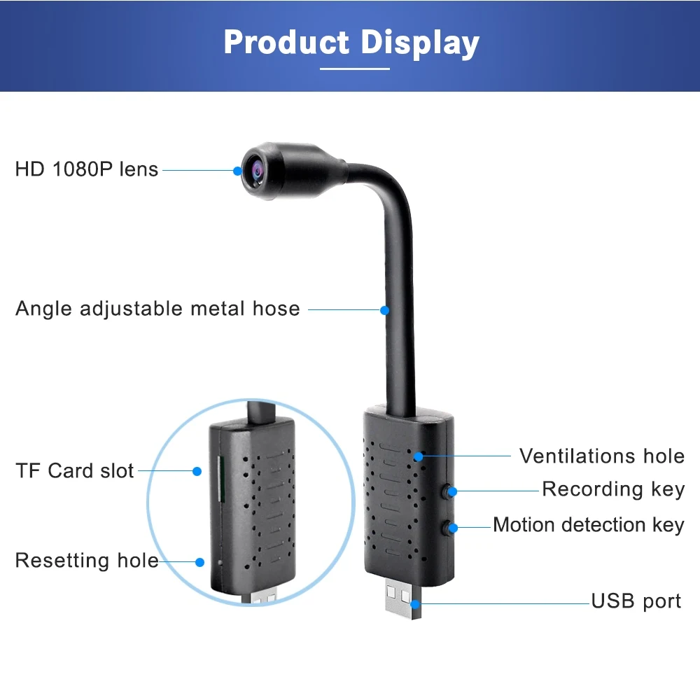 ZTour U11 мини Usb камера HD1080P видео рекордер цифровая камера микро мини видеокамера Micro Cam DVR Поддержка TF карты