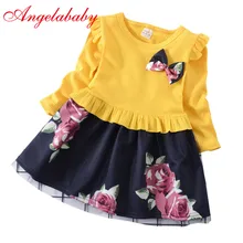 Весеннее платье для маленьких девочек; рождественские праздничные платья; детская одежда с цветочным рисунком для девочек; детское платье для девочек; Одежда для маленьких девочек; платье