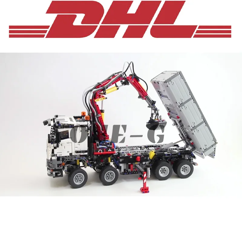 Совместимость с lego technic 42043 строительных блоков 20005 кирпичи Mercedes-Benz Arocs 3245 рисунках