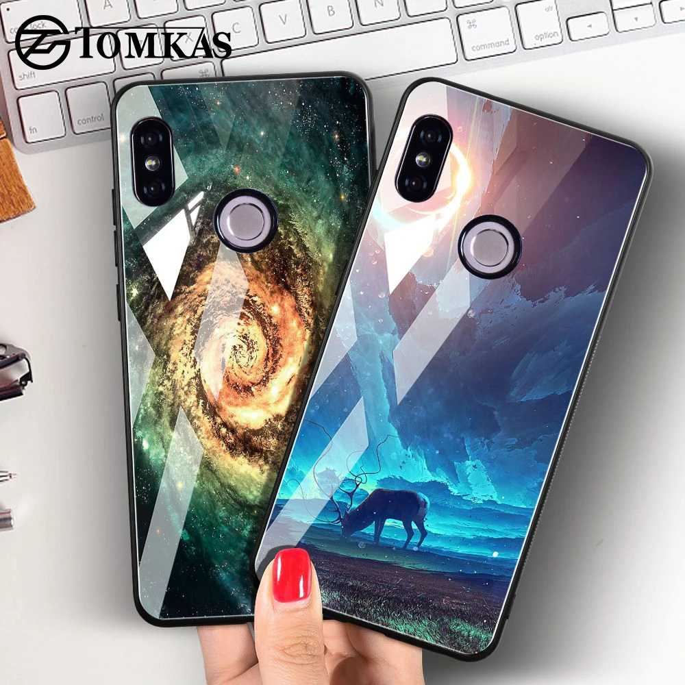 Чехол TOMKAS из закаленного стекла для Xiaomi Redmi Note 5 6 Pro Global 4X Space Case Plus 6A чехлы Mi A1 A2 Lite |