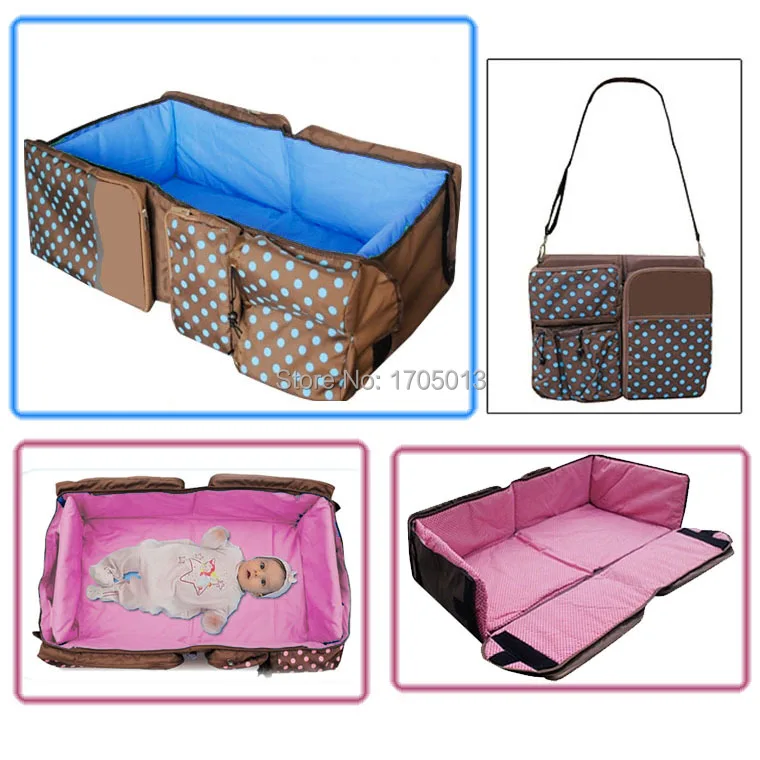 New hot design multi-function mummy bags baby travel cot foldable travel couch portable bassinet diaper bags