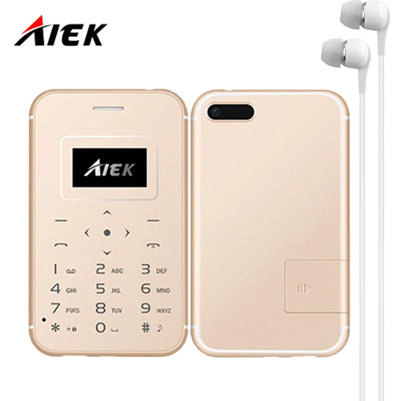 2017 Ultra Thin Card Mobile Phone AIEK AEKU X8 Low Radiation mini pocket students personality children