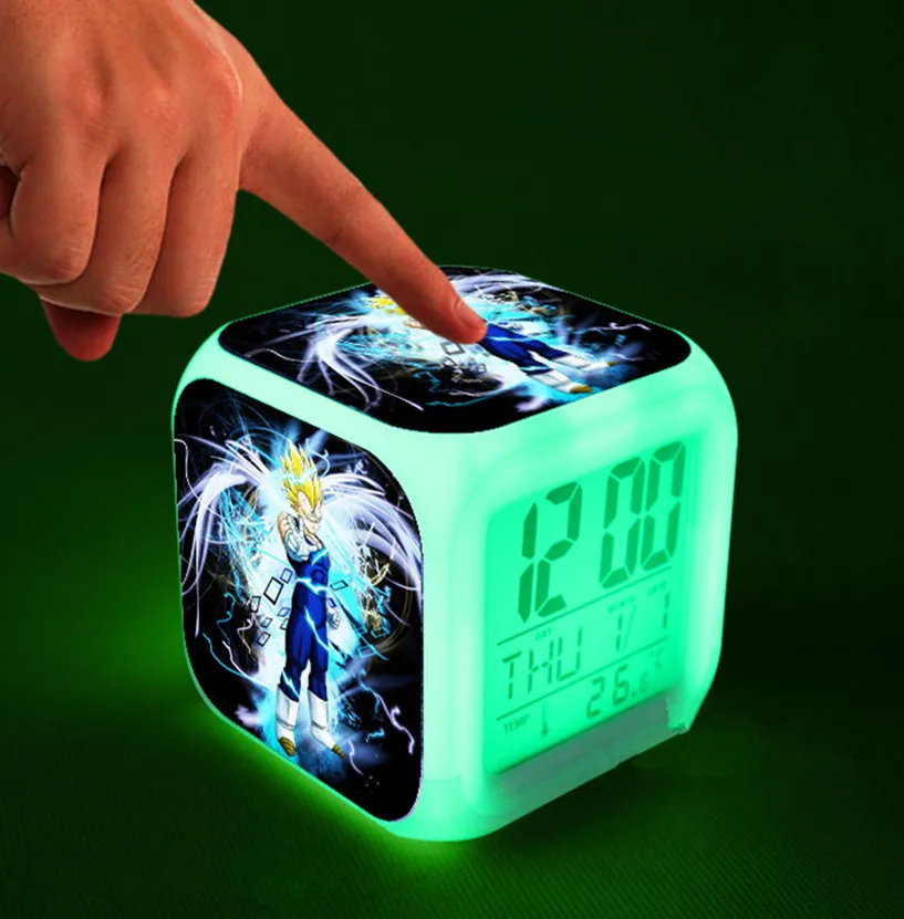 New Led Alarm Clock Dragon Ball Vegeta Creative Desk Table ...