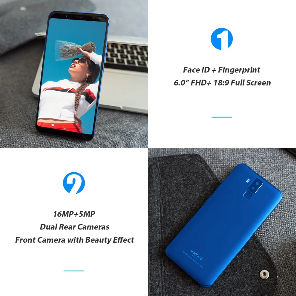 Original Vernee X 6GB RAM 128GB ROM Black Blue Smartphone Face ID Android 7.1 Octa Core 18:9 Fast Charge 6200mAh Mobile Phone Original Vernee X 6GB RAM 128GB ROM Black Blue Smartphone Face ID Android 7.1 Octa Core 18:9 Fast Charge 6200mAh Mobile Phone