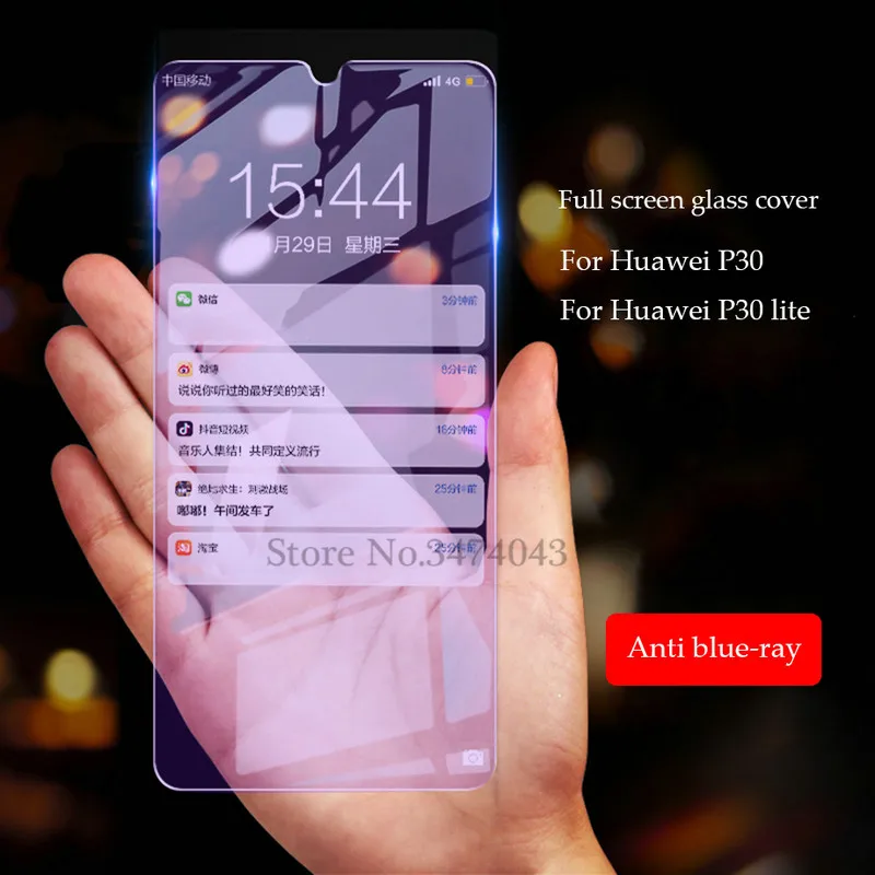 2 шт./лот закаленное стекло для Huawei P30 lite полная защитная пленка 9 H защита экрана от