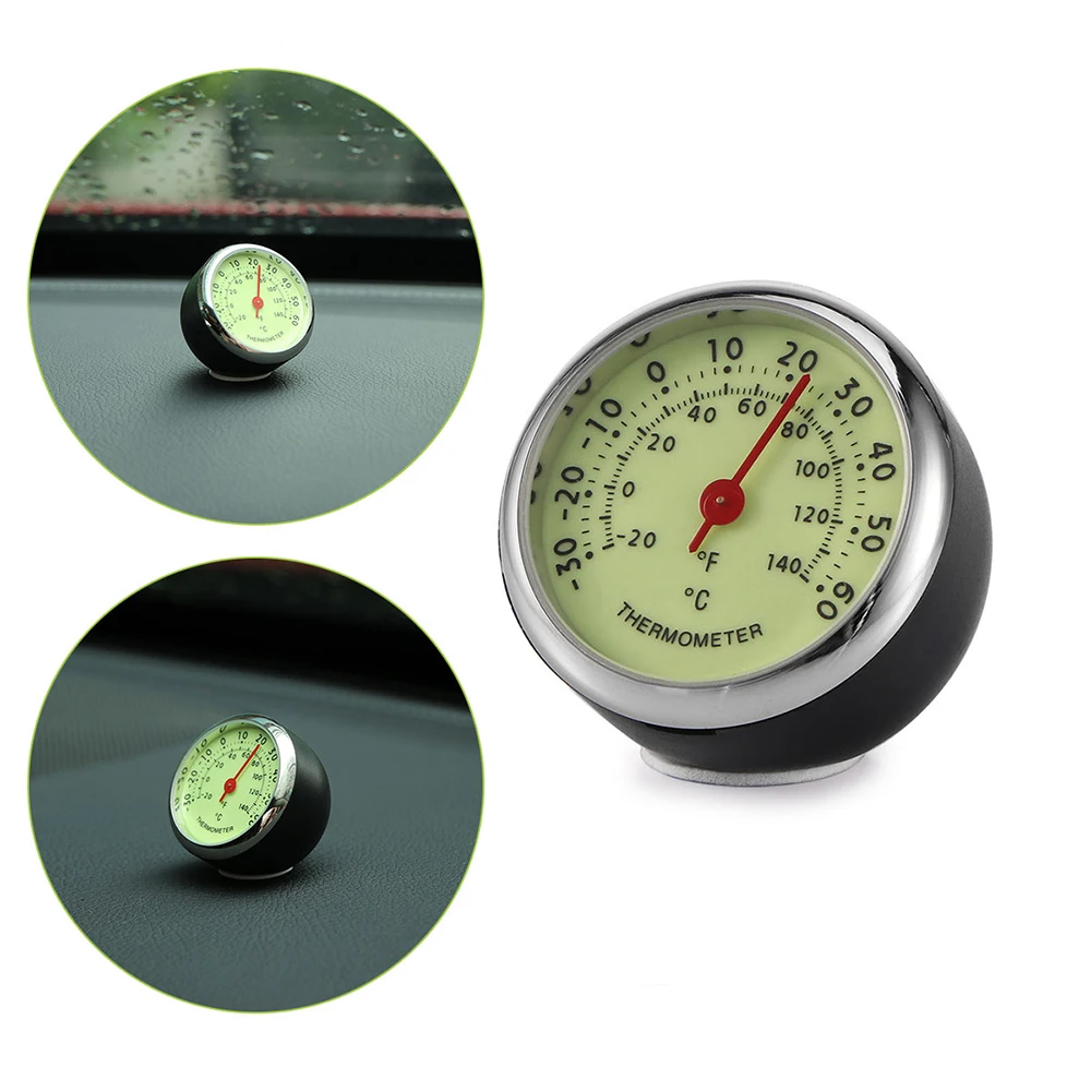 ALLOMN Luminous Car Clock Thermometer Automobile Dashboard Clock Auto