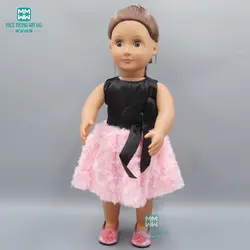 Кукла Одежда для 45 см Американский куклы и аксессуары для детской Куклы Мода Розовый платье принцессы