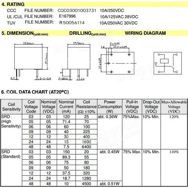 Как подключить реле srd 12vdc sl c