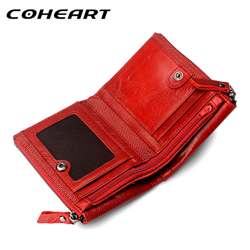 COHEART кошелек женский из натуральной кожи высокое качество Женский сумочка