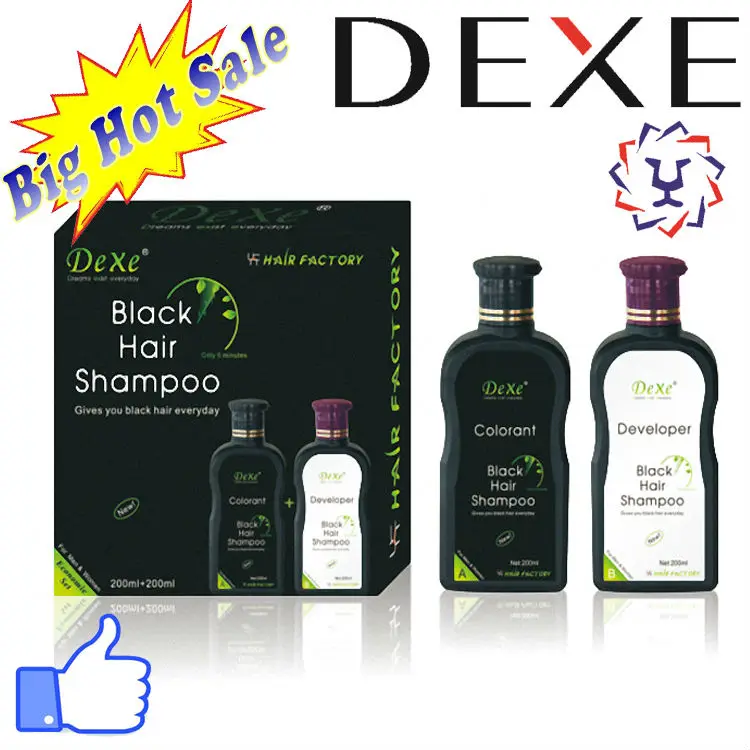 Dexe Лучший dexe черные волосы шампунь 200 мл * 2 продукт по уходу за волосами 5 минут