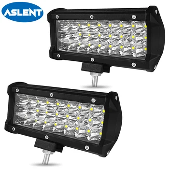 

Aslent 7 inch 72W 7200lm 3 rows Led Work Light led Bars Spot Beam for Driving Offroad Boat Car Tractor Truck 4x4 SUV ATV 12V 24V