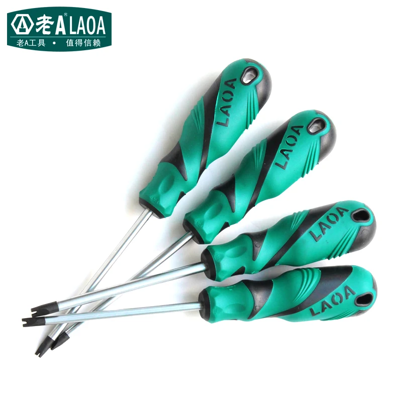 LAOA 4pcs Special "U" shape S2 Alloy Steel Screwdriver set Gongniu