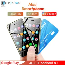 2019 Мини Мобильного Телефона U2 Android 8,1 Google Play 3,15 дюйма Экран MTK6739 1 GB 8 GB 5MP 4G смартфон