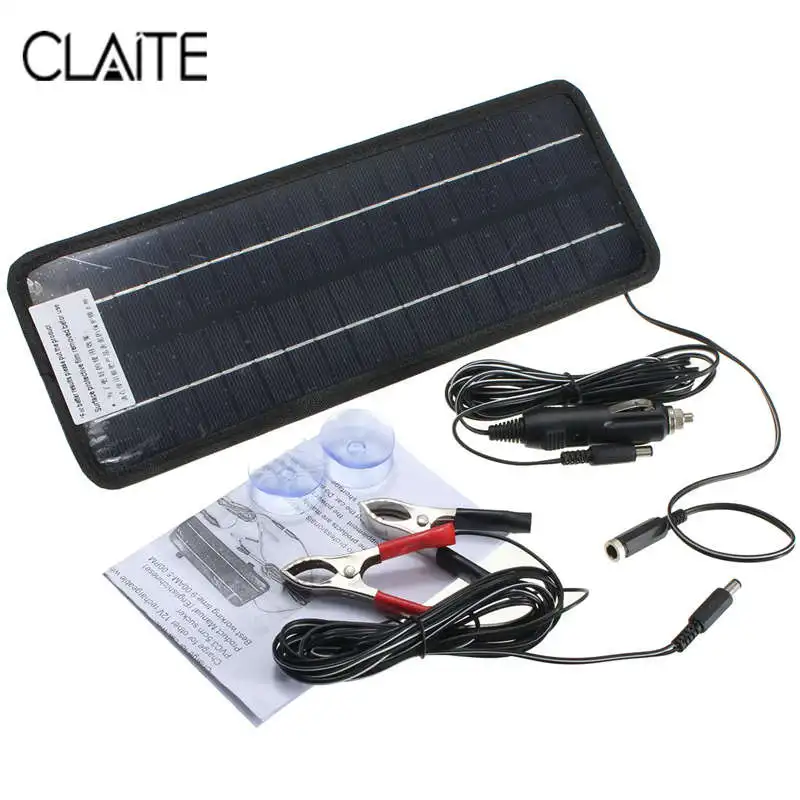 Hot Sale 12v 4.5w Portable Monocrystalline Solar Panel Module System Car Automobile Boat Rechargeable Power Battery Charger Hot Sale 12v 4.5w Portable Monocrystalline Solar Panel Module System Car Automobile Boat Rechargeable Power Battery Charger