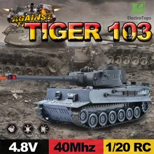 ET RC Tank Battle Tiger 1/20 Infrared Cannon And Emmagee remote control tank Toys fort rotate Fighting Tank 99807