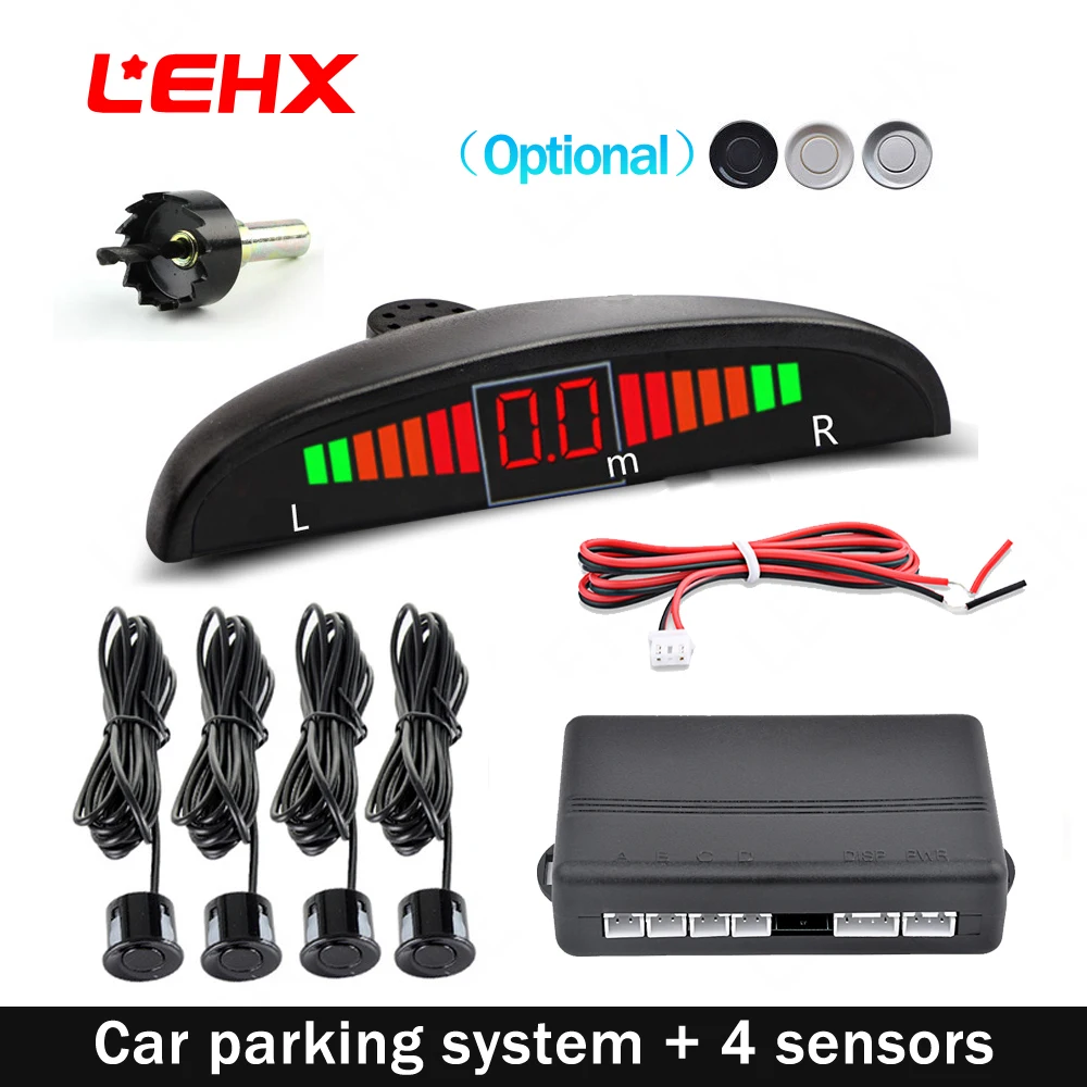 

Automatic parking LED parking sensor and 4 sensors reverse standby parking radar monitoring detector Reversin Rada system