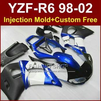 

G7RV Low price fairing parts for YAMAHA fairing kit YZF R6 98-02 blue custom fairing YZF R6 1998 1999 2000 2001 2002 R67V