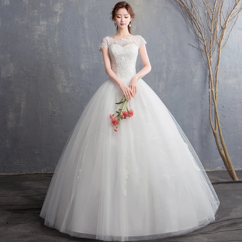 Новинка роскошное свадебное платье с цветами кружевные бальные платья свадебные
