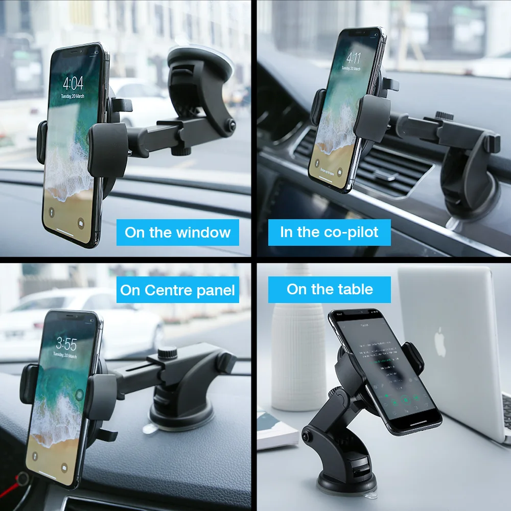 Автомобильный держатель для телефона RAXFLY крепление на лобовое стекло Samsung S9 Plus S8