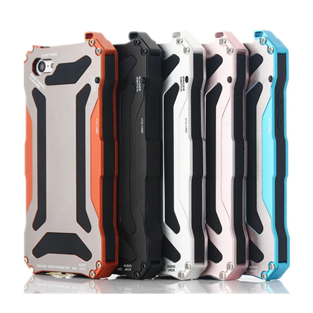 imágenes para Gundam de lujo a prueba de agua a prueba de golpes armor estuche rígido de aluminio del metal para el iphone 5c cajas del teléfono móvil de la cubierta con vidrio templado imágenes para Gundam de lujo a prueba de agua a prueba de golpes armor estuche rígido de aluminio del metal para el iphone 5c cajas del teléfono móvil de la cubierta con vidrio templado