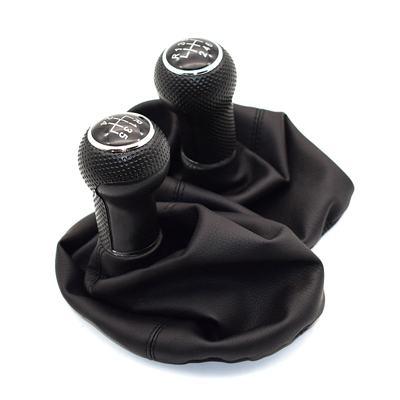 

NEW 5 /6 Speed Gear Shift Knob With Black Boot Cover Gaitor Collar for Volkswagen VW Golf 3 Jetta MK3 1991-1998 12MM