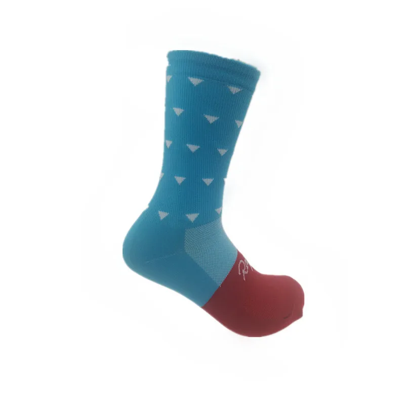 YF& TT мужские и женские спортивные носки для бега профессиональные дышащие эластичные носки для езды на велосипеде мужские носки для бега - Цвет: Синий