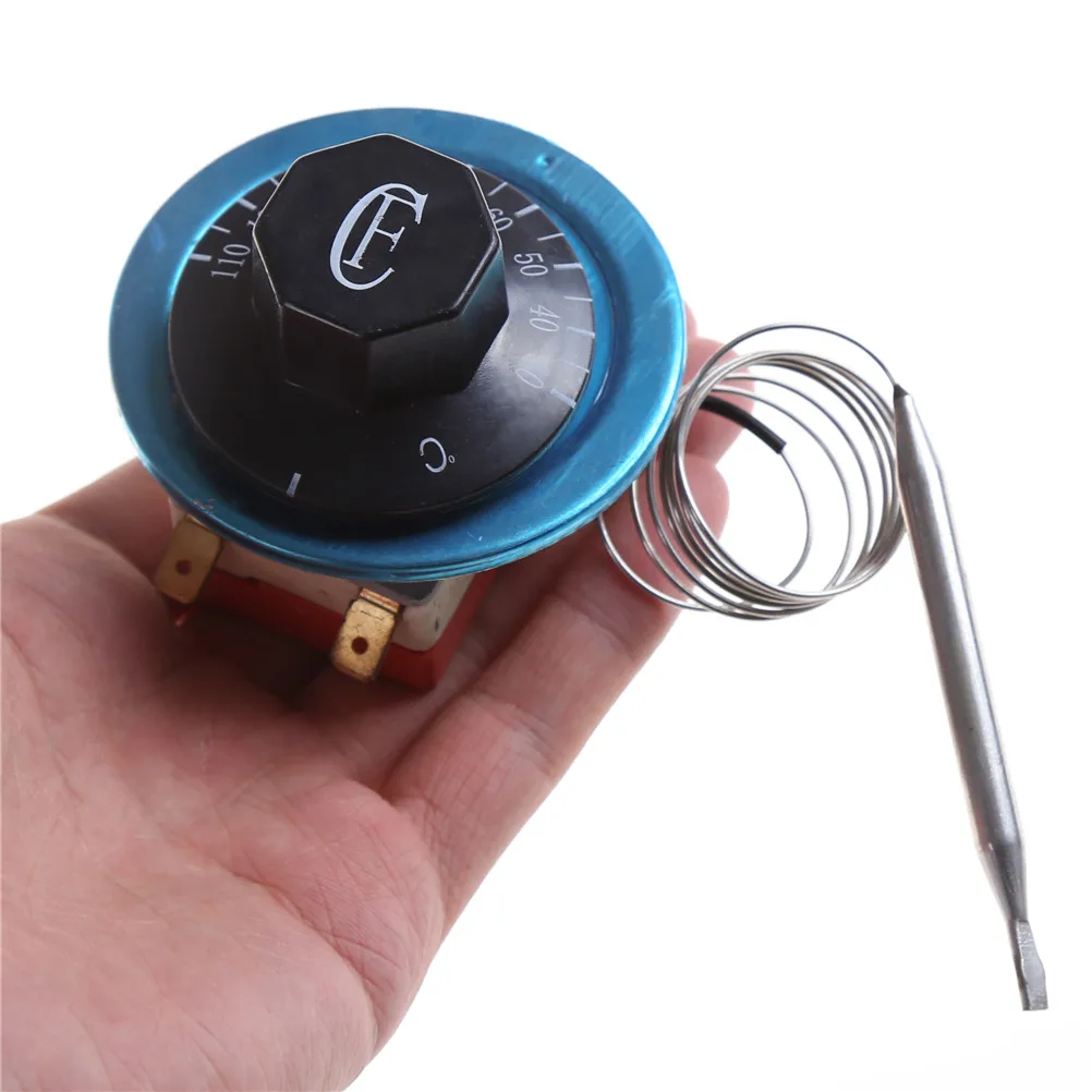 

black Thermostat Dial Temperature Control Switch for Electric Oven Dial AC220V 16A 1PCS