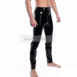 Мужские черные латекс фетиш брюки резиновые брюки для Для мужчин большие размеры горячая Распродажа настроить сервис BNLTM004