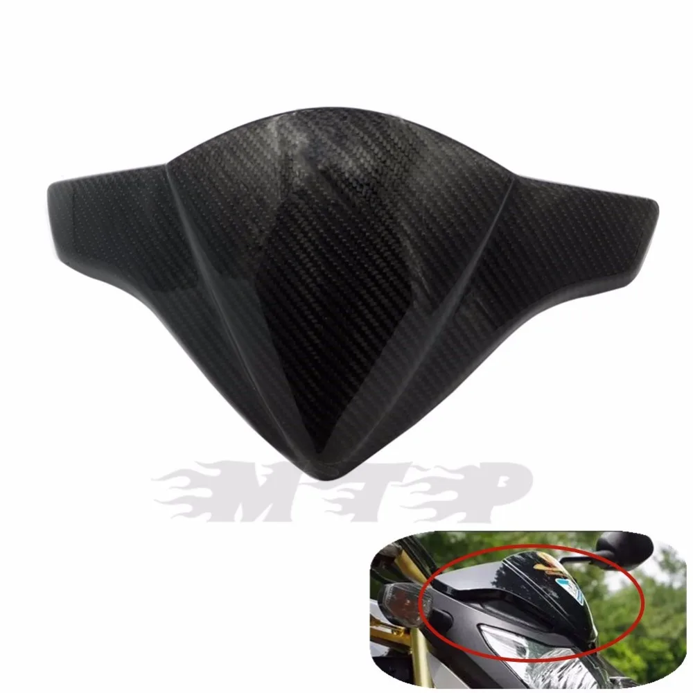 Для Honda CB1000R сертификатом от сертификационной 1000R 2008- 15 14 13 12 11 10 09 верхний передний нос лобовое стекло обтекатель экрана хомут углеродного волокна двигателя