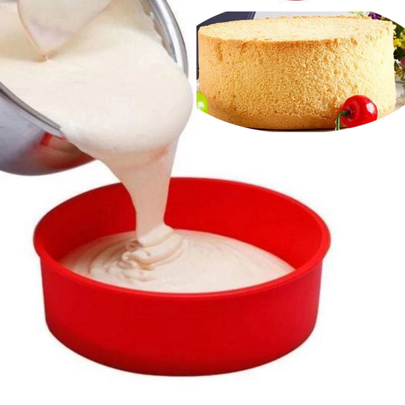

Random Color Round Shape Silicone Moulds Cake Pan Mousse Mold Ice Creams Chocolates Pastry Art Pan Bakeware Cake Tools 4/6/8/9''