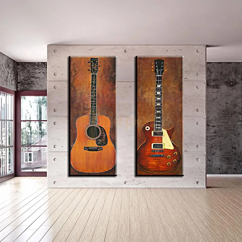 Popular Guitar Art Paintings-Buy Cheap Guitar Art