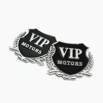 

2pcs Car Styling 3D Logo VIP MOTORS Metal DIY Sticker for Fiat Panda Bravo Punto Linea Croma 500 595